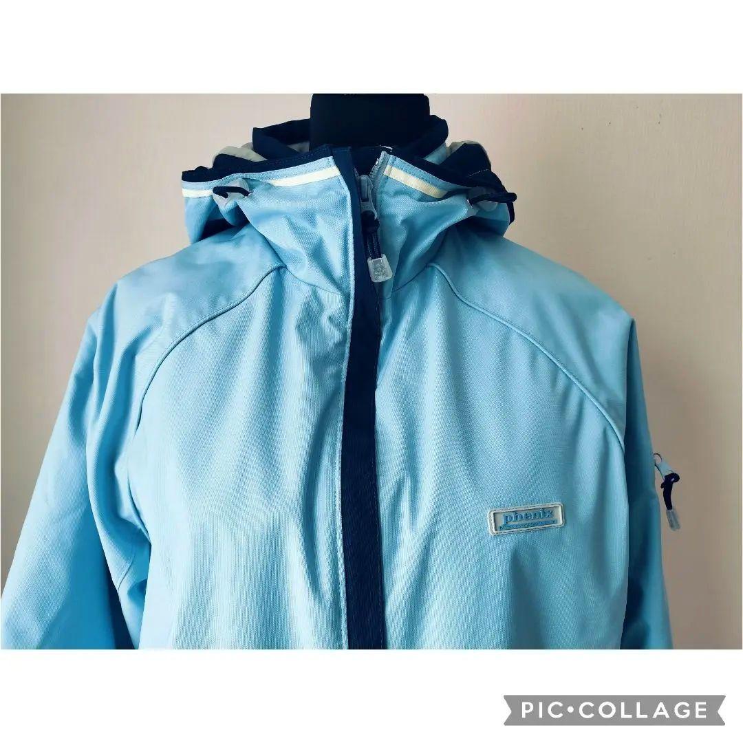 極美品 Miss Phenix スキーウェア上下レディースM 水色×紺　高機能