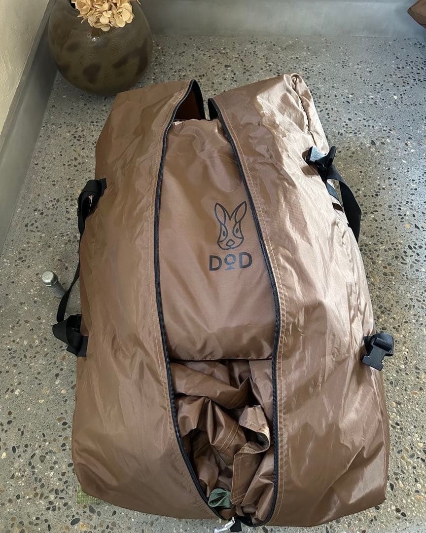 [値下げ]DOD タケノコテント2(TAKE2) カーキ 専用グランドシート付き