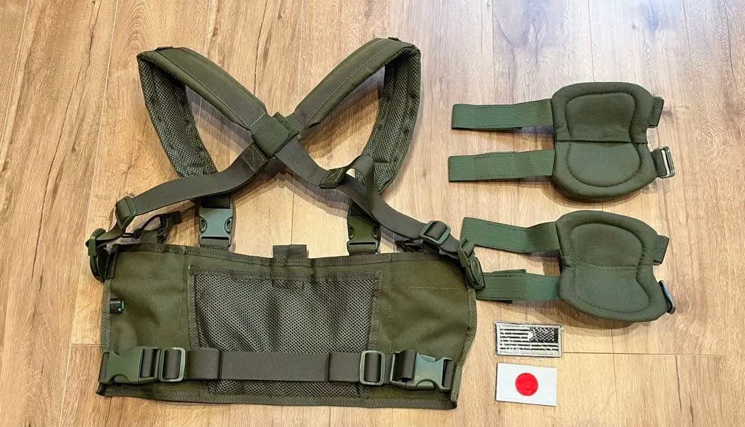 【未使用品】ミリタリー／サバゲー／コンドル／チェストリグ、ベルト、エルボーパッド