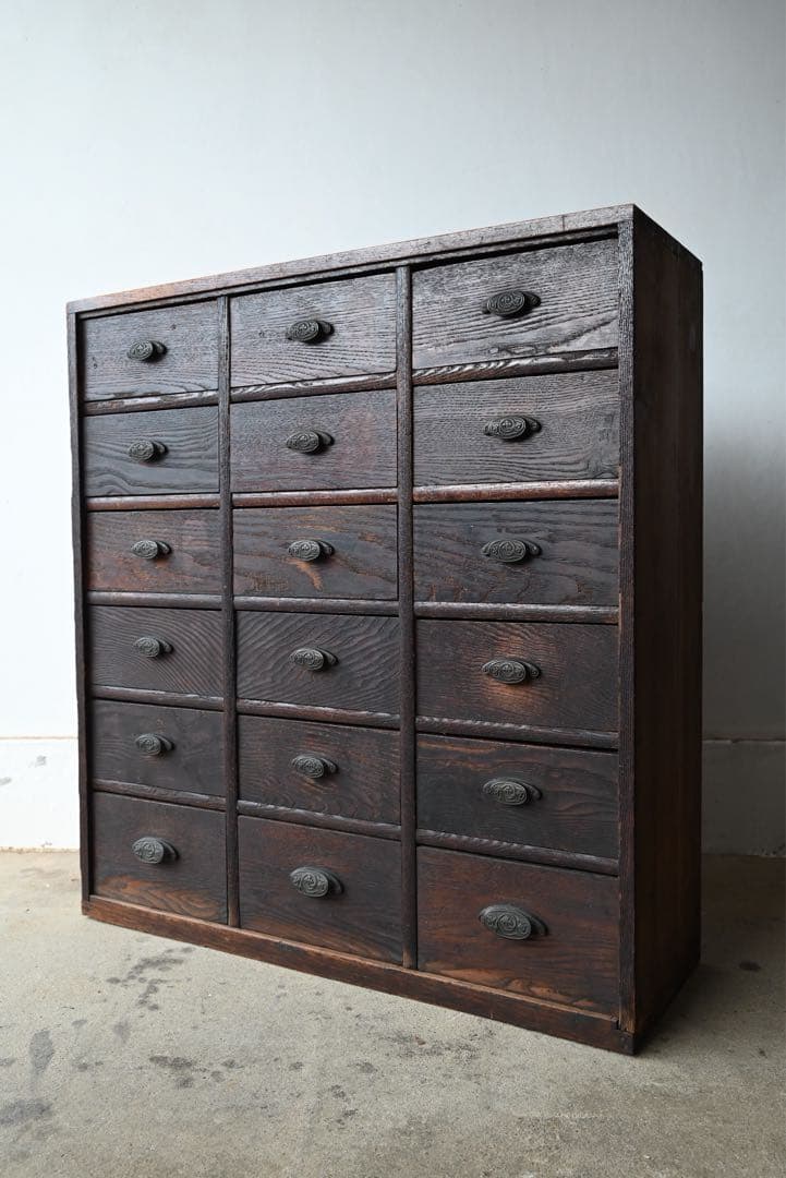 最終値② 店舗什器 引出 古家具 古道具 古美術 骨董 アンティーク 箪笥 抽斗