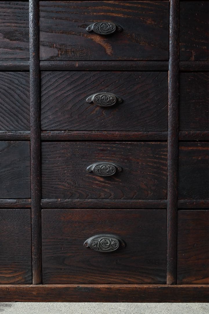 最終値② 店舗什器 引出 古家具 古道具 古美術 骨董 アンティーク 箪笥 抽斗