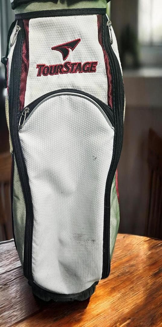送料無料/超美品　TourStage キャディバッグ ホワイト・レッド