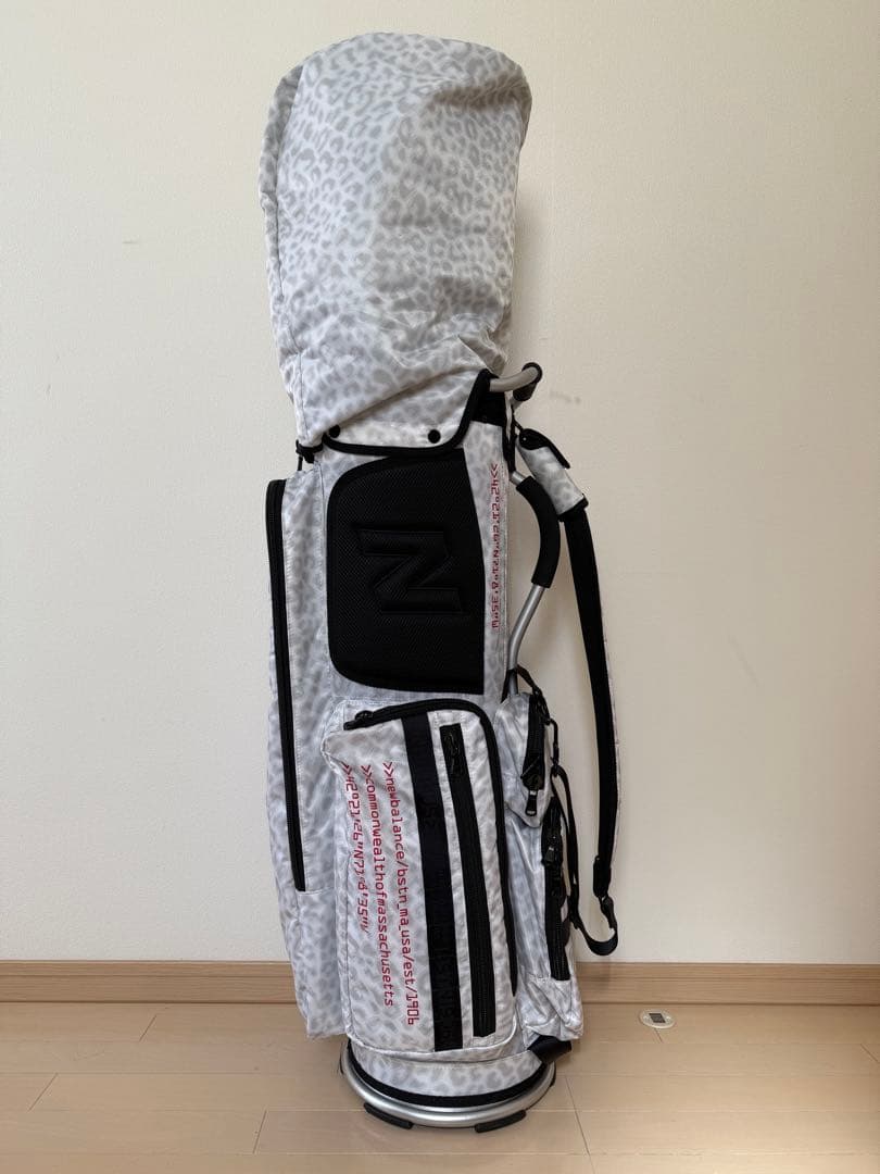 ニューバランス　キャディバッグ レオパード柄 ホワイトu0026グレイ