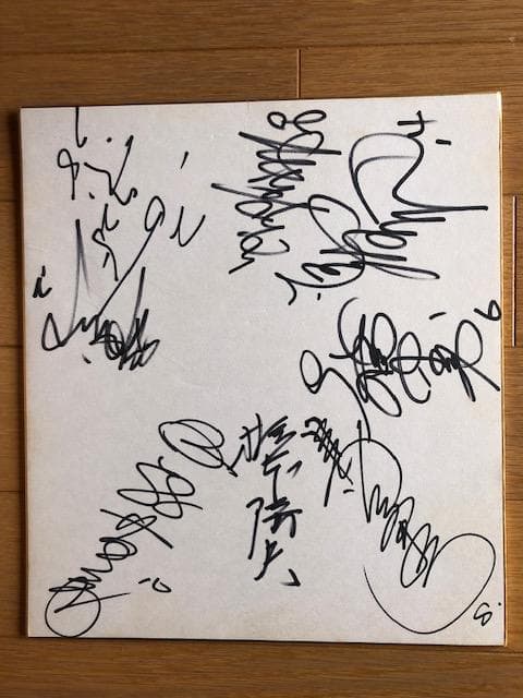 d401y52 阪急ブレーブス 8名サイン色紙加藤山口梶本高井島谷大橋大熊白石