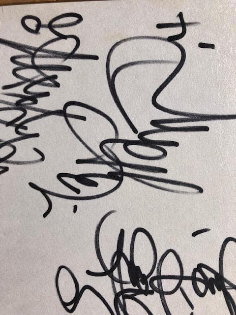 d401y52 阪急ブレーブス 8名サイン色紙加藤山口梶本高井島谷大橋大熊白石