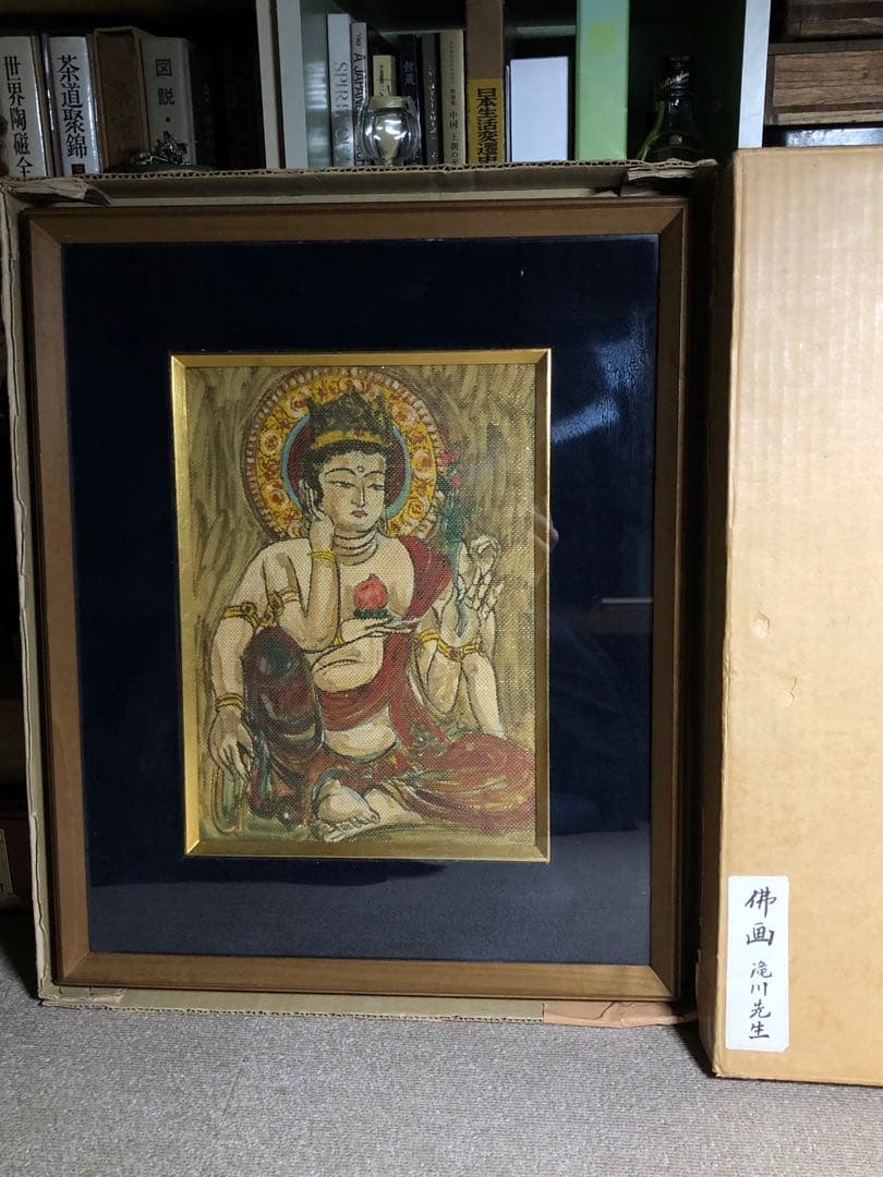 滝川先生佛画。西洋画。昭和時代。1966年。滝川太郎。美品。美術品。