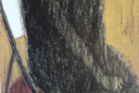 斎藤清、「人物」、希少な画集の額装画、オーダーマット付・日本製新品額入り