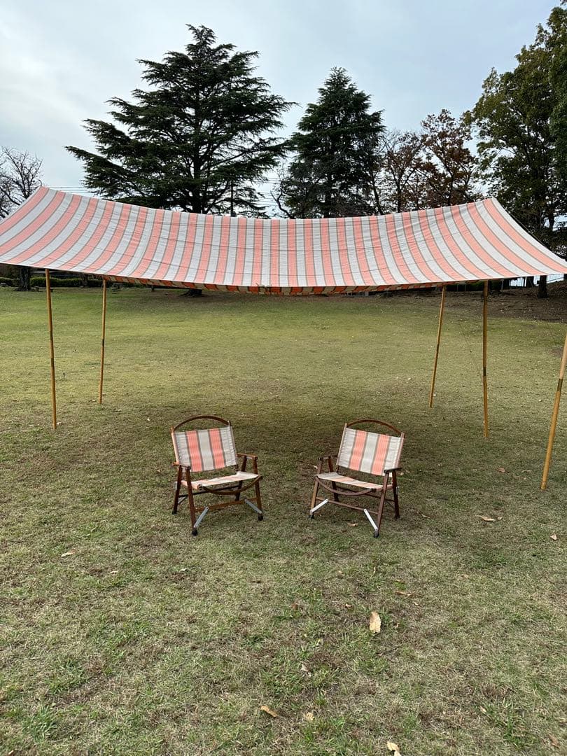 サンブレラ　オーダータープ 大型　4.4mx4m キャンプ　ビンテージ　コットン