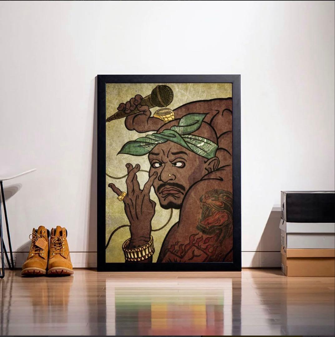 アップルバム 2pac 浮世絵 A1 Poster ポスター