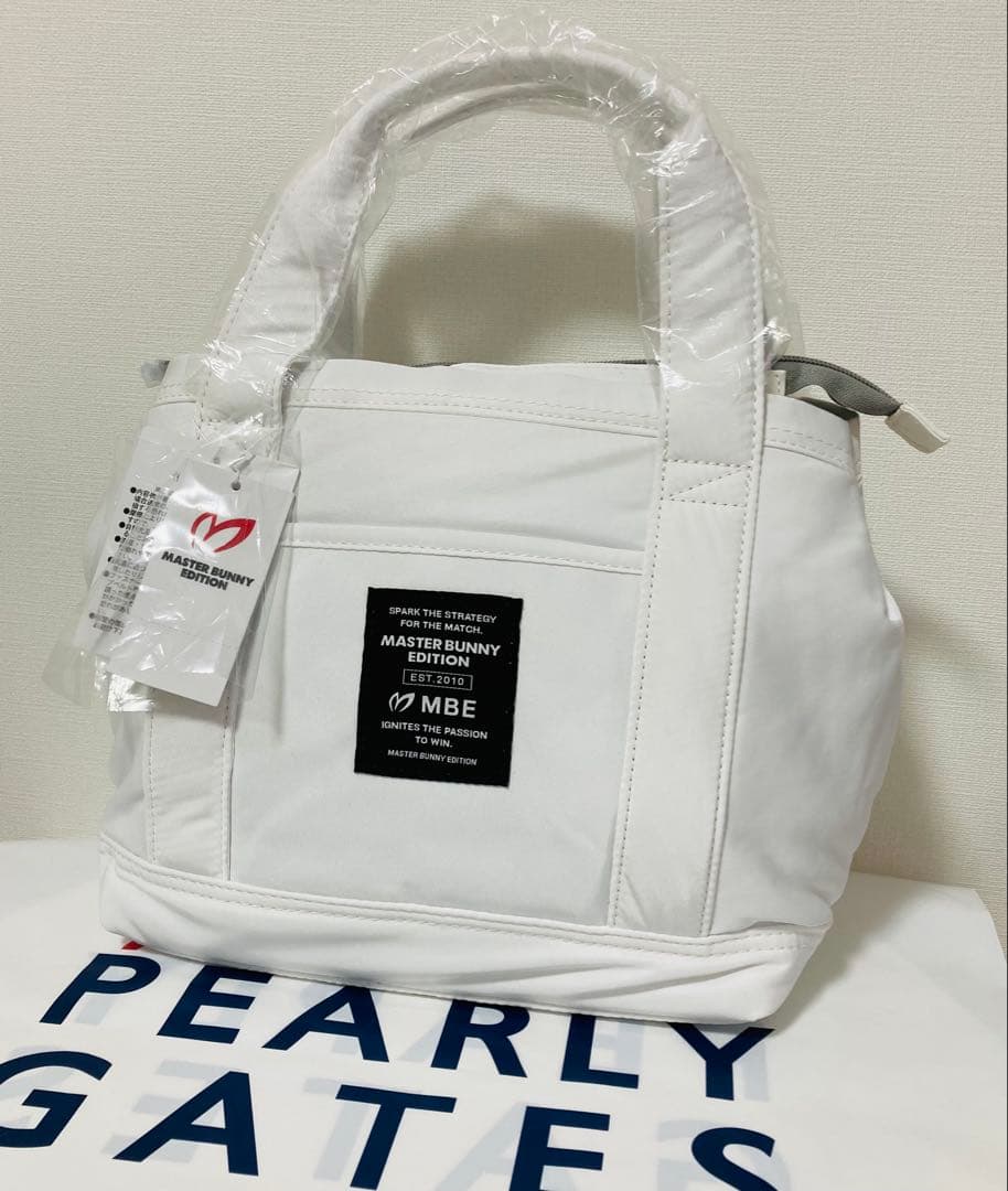 新品 パーリーゲイツ マスターバニー ポリエステルカートバッグ 白 兼用モデル