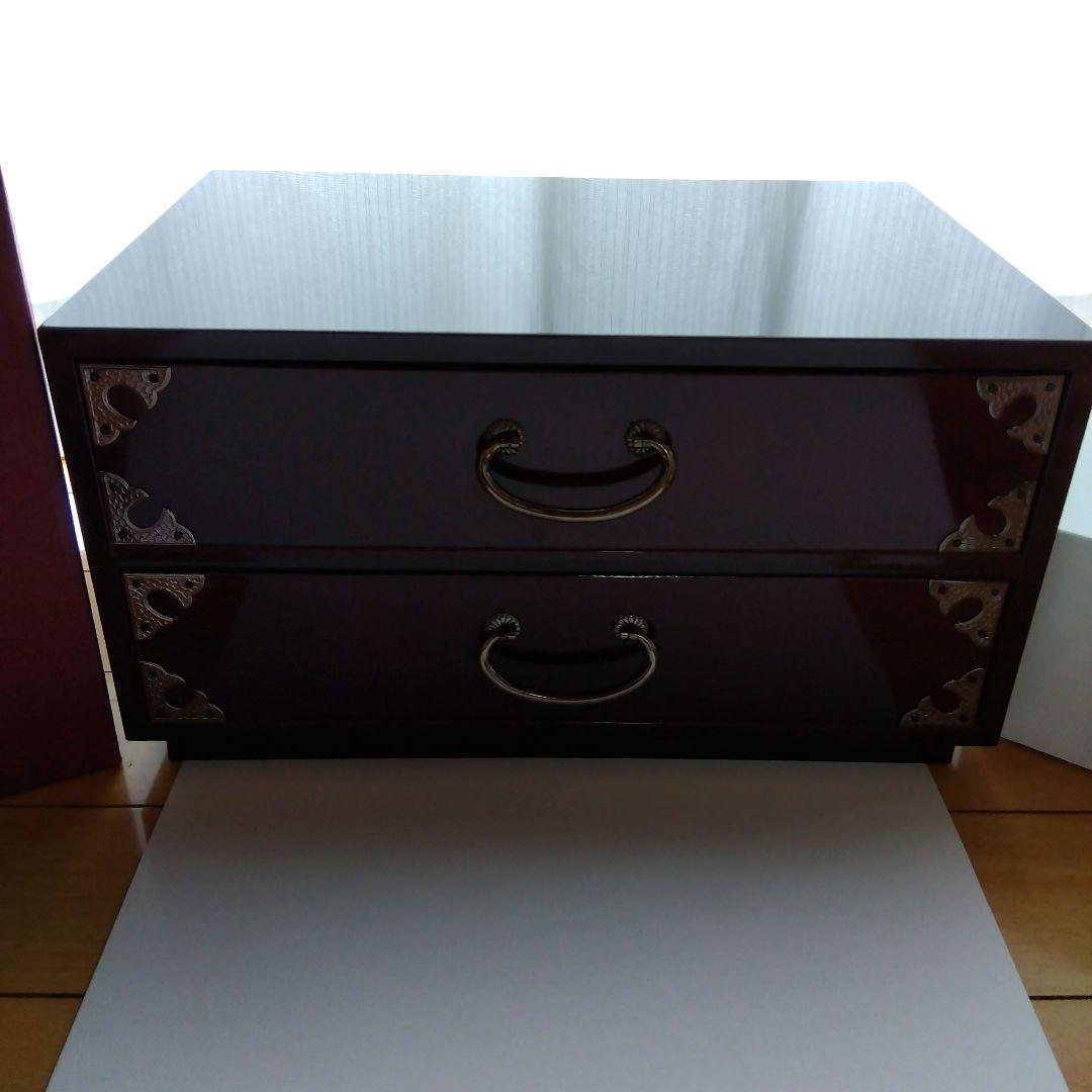 仙台箪笥　仙台タンス　ミニタンス　漆塗り　ためぬり　二つ引　希少品　アンティーク