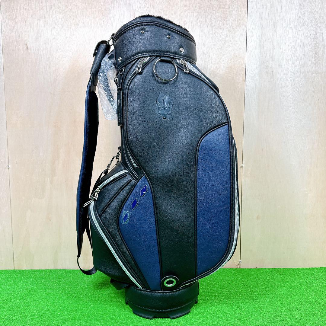 新品未使用 MASERATI マセラティ キャディバッグ ネイビー&ブラック