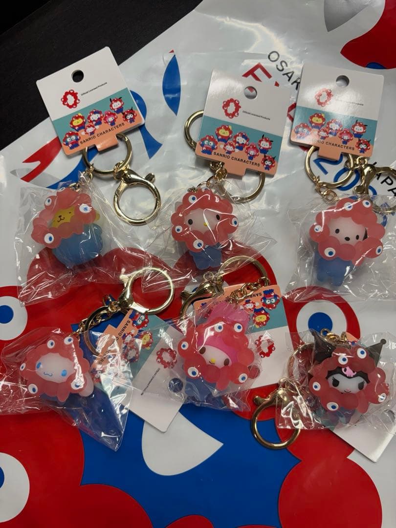 サンリオクリア6点セット　ひっぱりダコ飯　ミャクミャク　セット