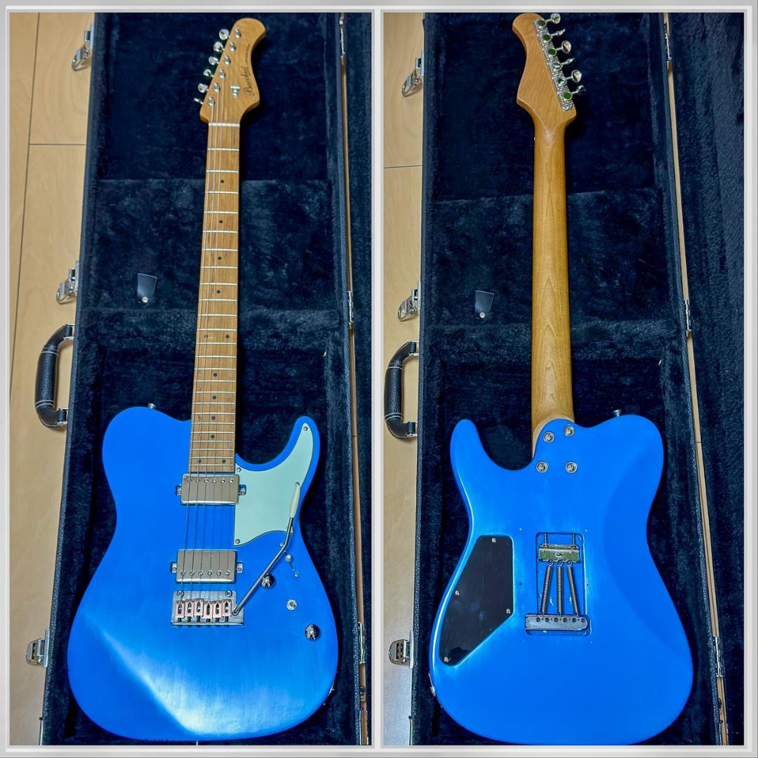 Bacchus TAC24 テレキャスター ブルー オーバーラッカー アーム付き