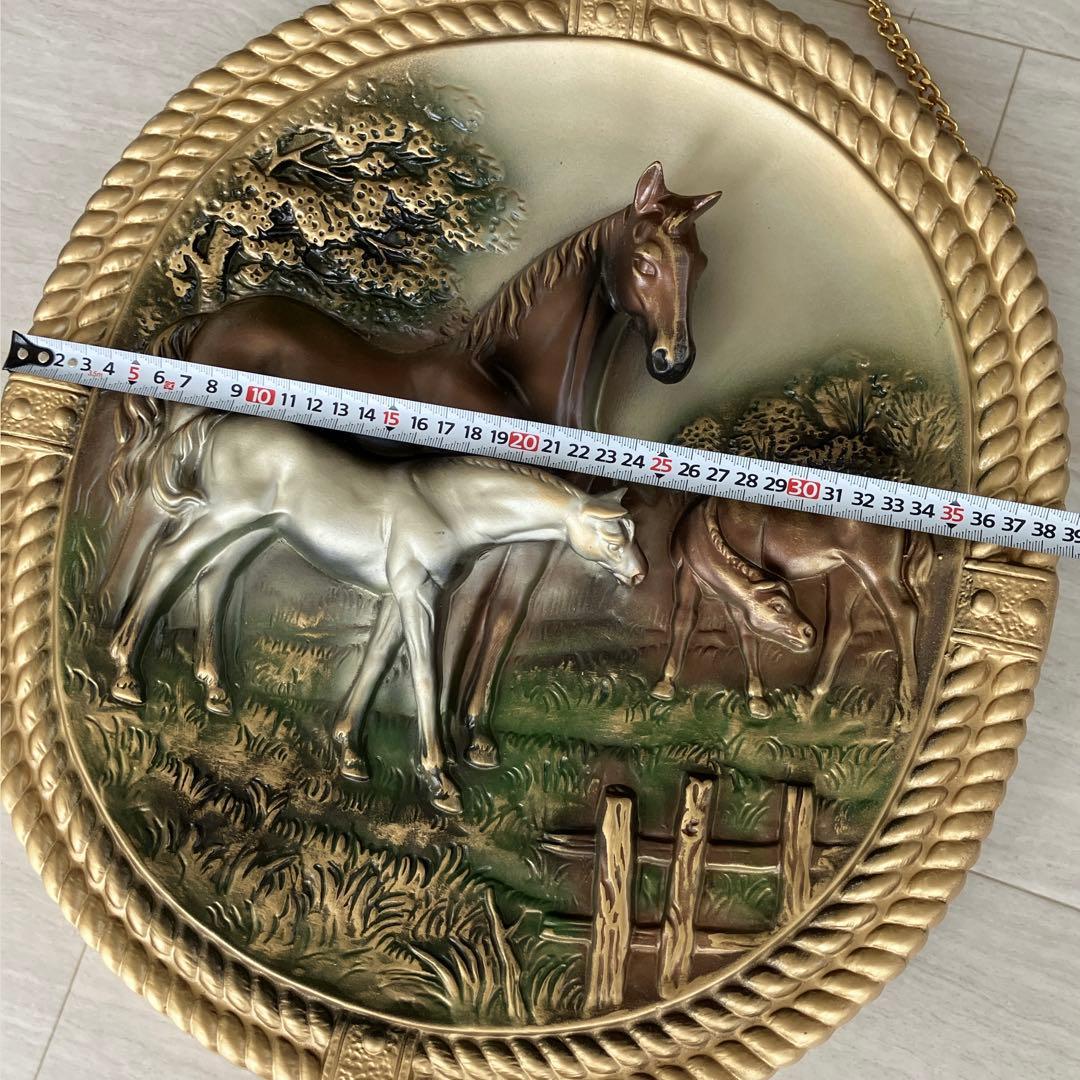 馬の立体壁掛けアート 装飾額　装飾品　ヴィンテージ