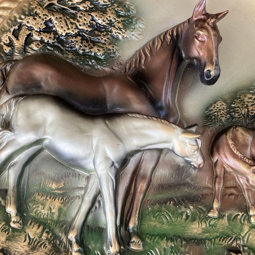 馬の立体壁掛けアート 装飾額　装飾品　ヴィンテージ