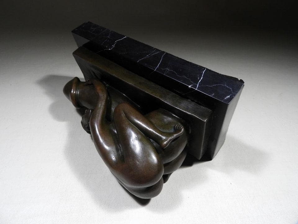 ●J.Mavchi 絶版作ブロンズ 大理石 銅像 男根 写実像 縁起物 春画