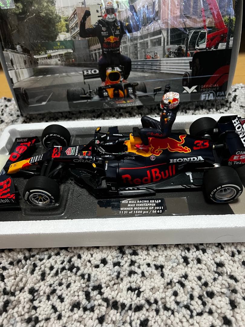 美品 MVショップ 1/18 マックス・フェルスタッペン 2021 モナコGP