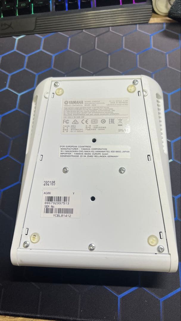 YAMAHA AG06オーディオインターフェイス