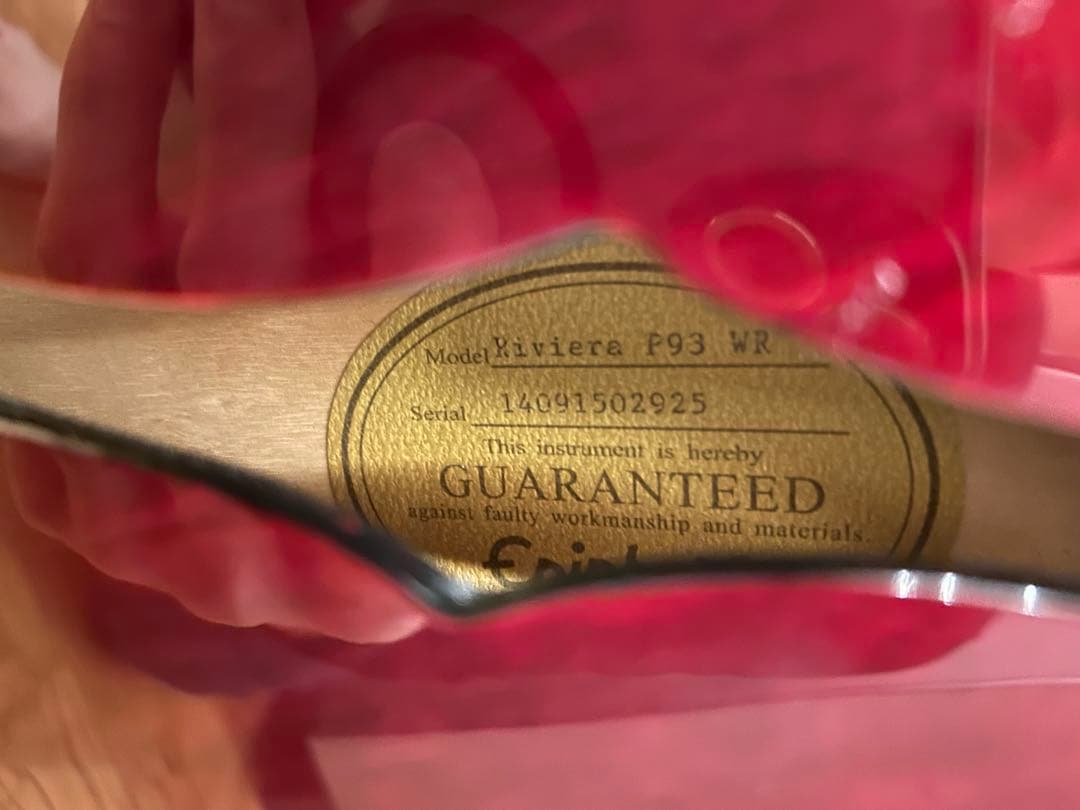 ★タイムセール★Epiphone Riviera P93 WR ワインレッド