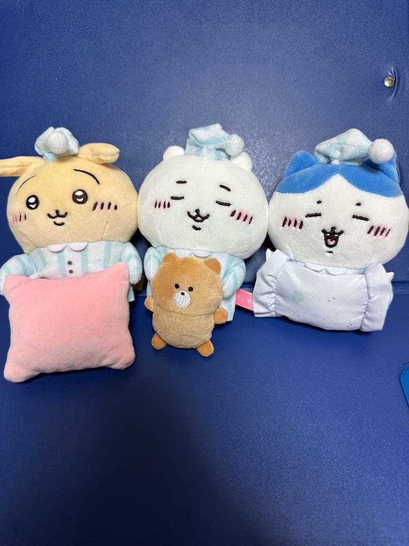 ちいかわ デスクトップから見守るひっかけぬいぐるみ 3体セット タグ無し