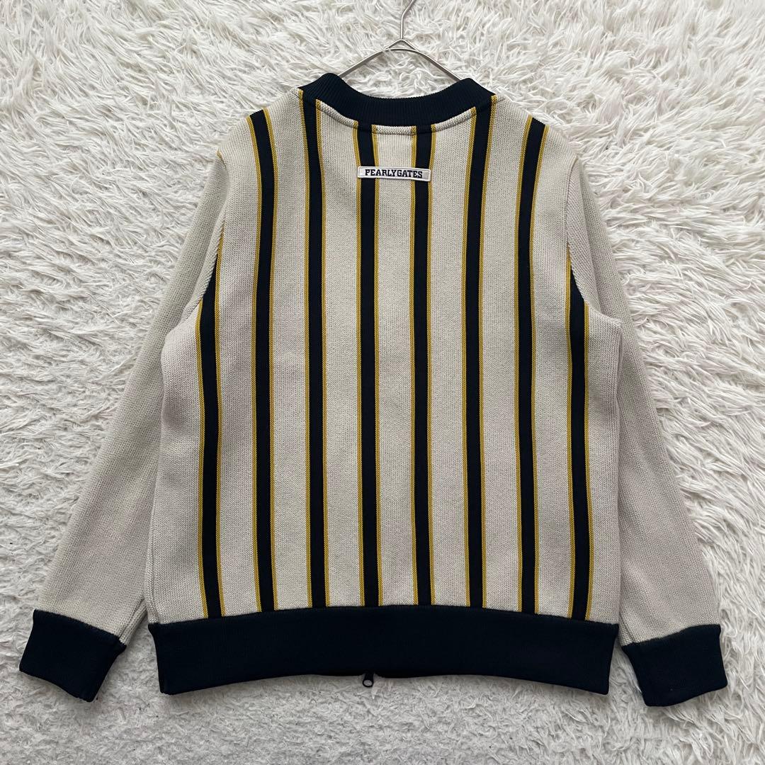 PEARLY GATES 刺繍　セーター　ジャケット　ウエア　日本製　ストライプ