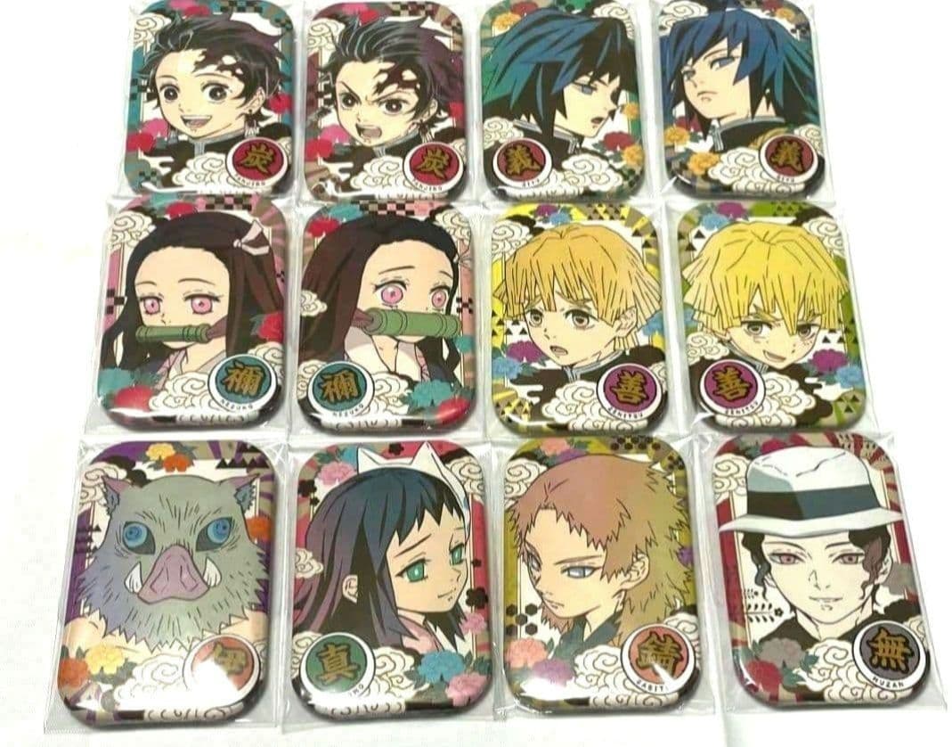 匿名配送変更可☆新品未開封☆鬼滅の刃　まるかく缶バッジ　まとめ売り 12種セット