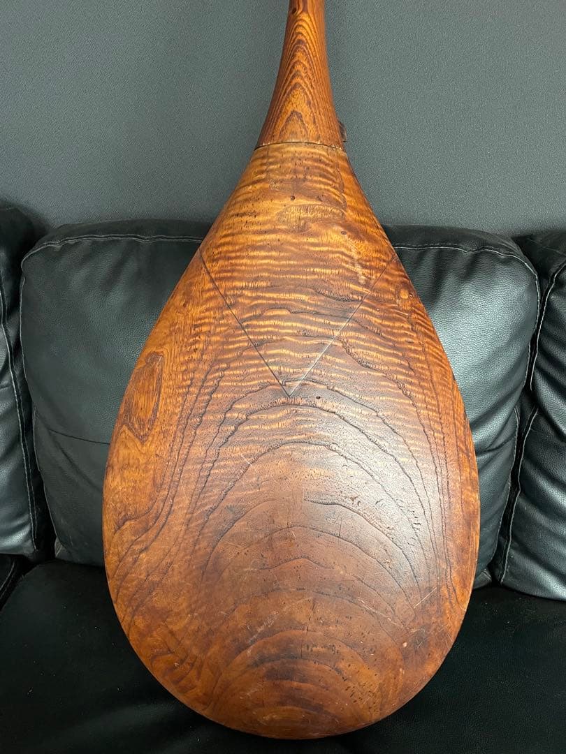 極上品　玉杢　五弦　筑前琵琶 時代物　和楽器