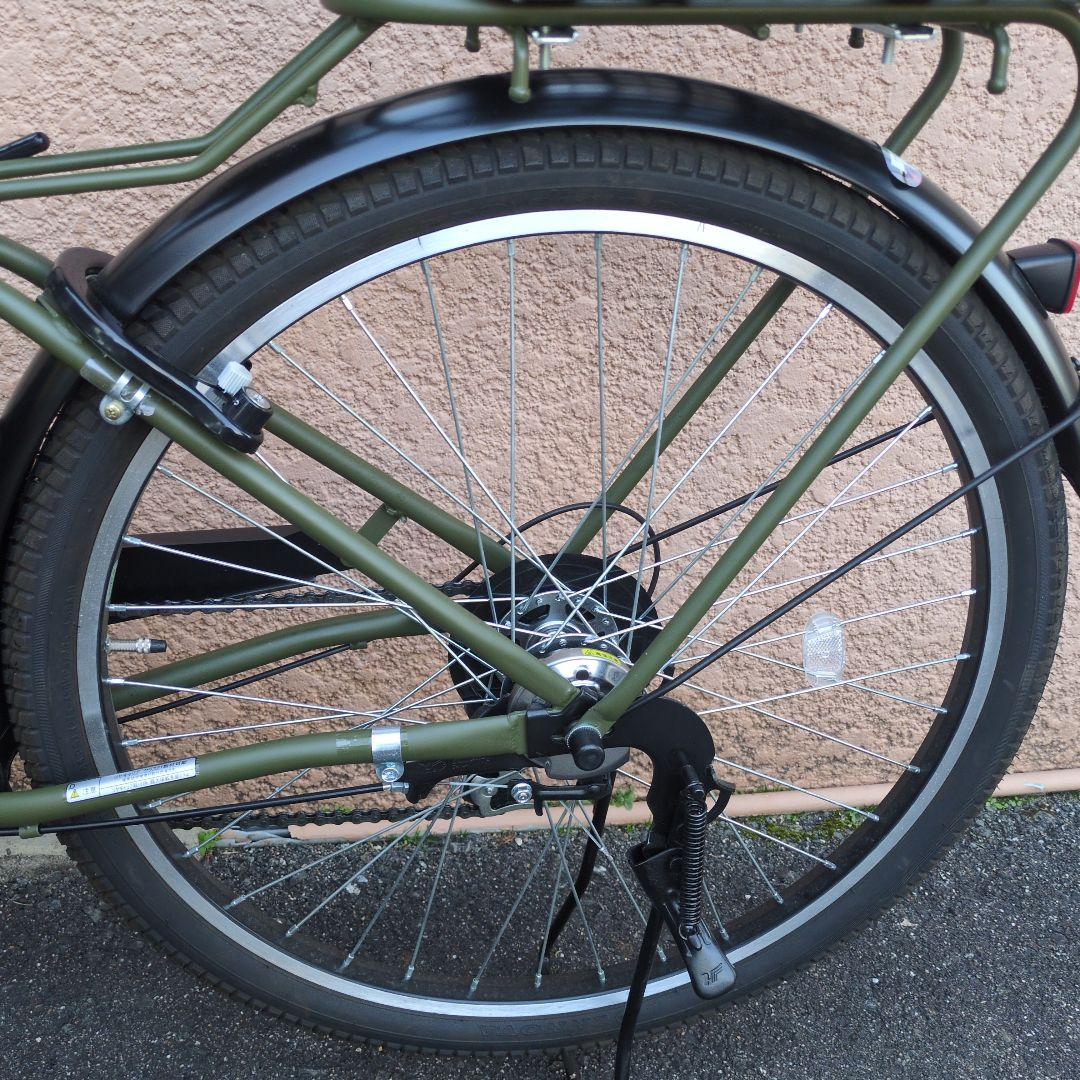 電動アシスト自転車 シティタイプ マットグリーン