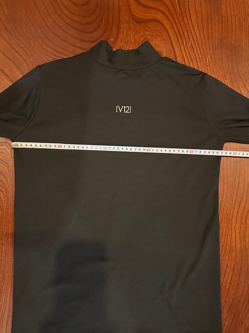 V12 モックネック 裏起毛 長袖シャツ 美品
