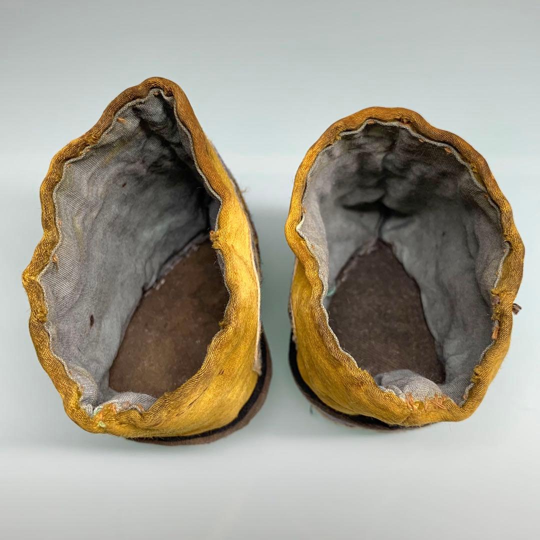 旧家蔵出　時代物　中国清代のアンティーク　貴族家三寸金蓮 女性の靴　飾り極上レア