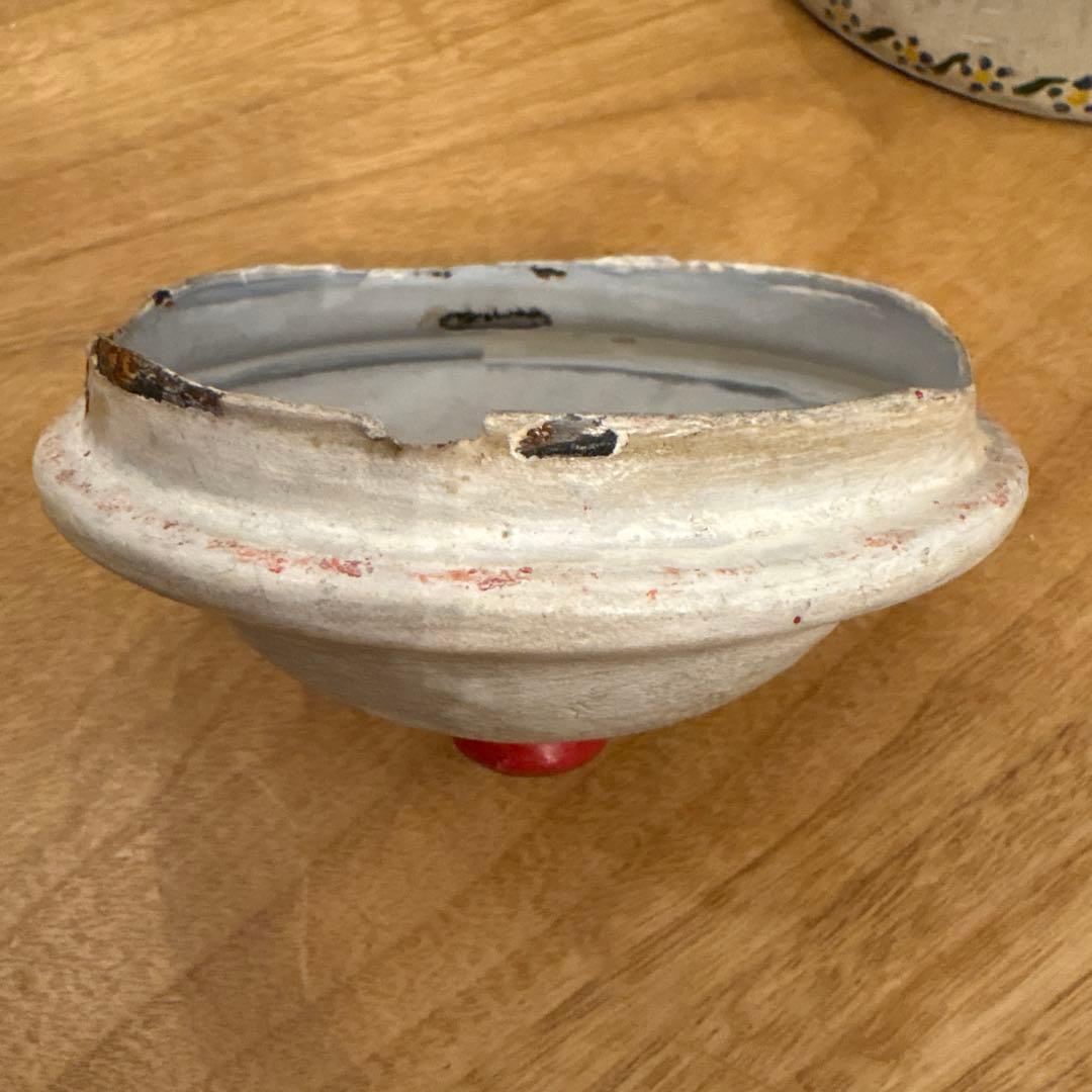 アンティーク　ローズのペイントケトル