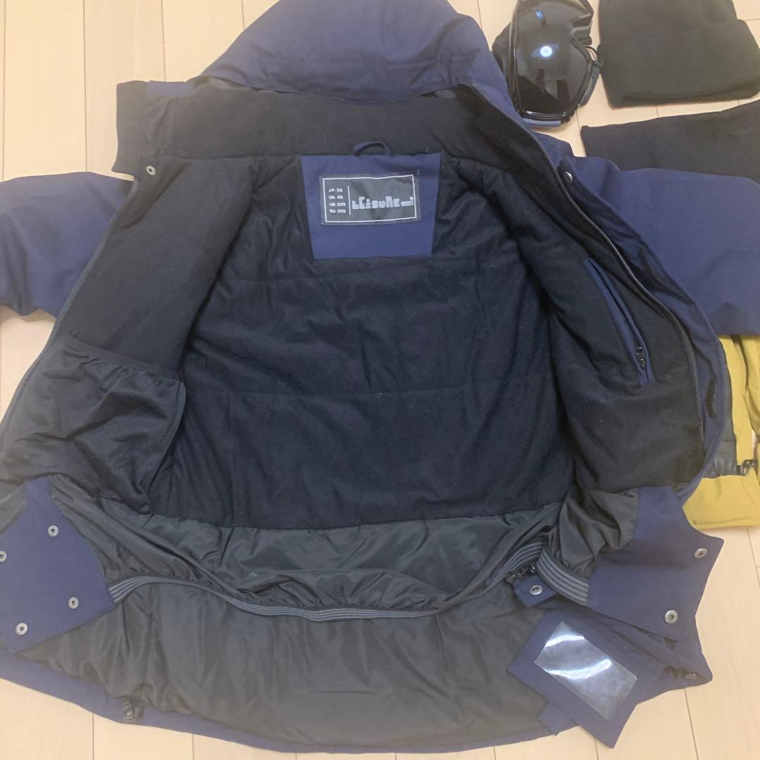 スノーボードウェア XSサイズ ネイビー/カーキ その他付属品付き