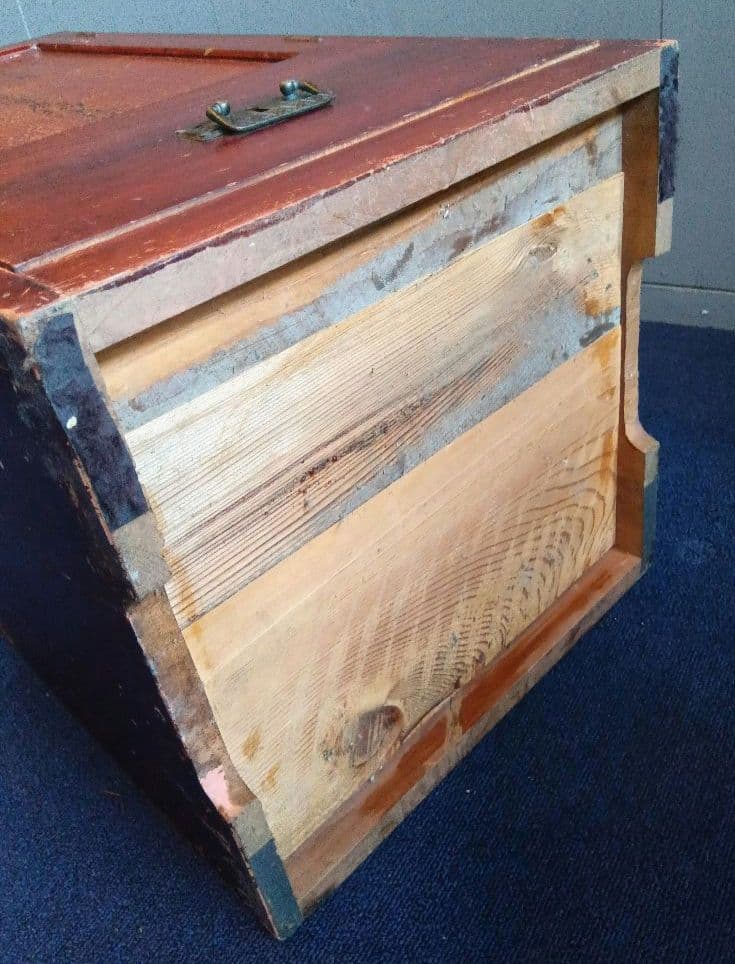 木製書類箱　三段棚　引き出し付き　昭和十一年　レトロ　ヴィンテージ