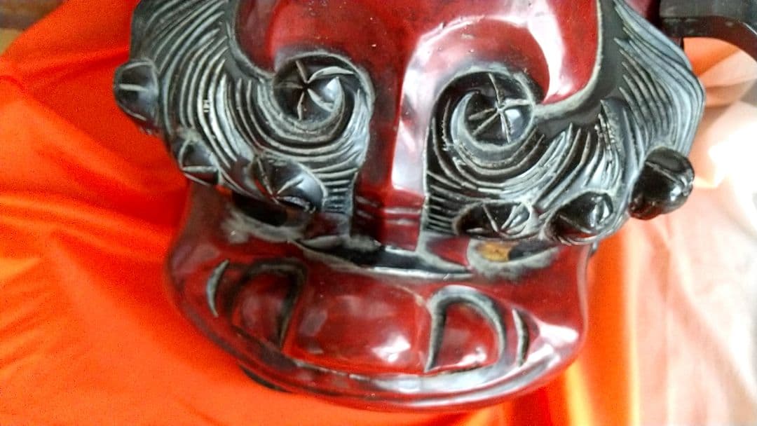 工芸品　木製　獅子頭 獅子舞　雄獅子
