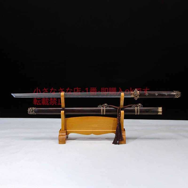 君弘唐横刀銅装彫刻黒檀 古兵器 武具 刀装具 日本刀 模造刀 居合刀