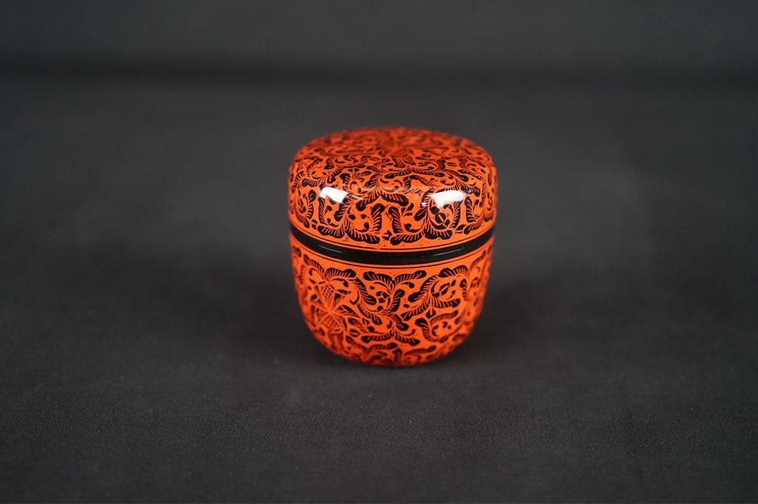 坂本雪斎 作 讃岐漆器 キンマ 中棗 共箱 茶道具