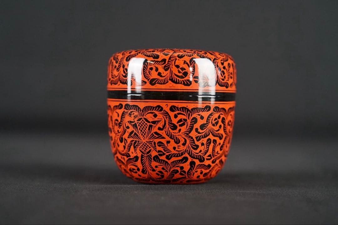 坂本雪斎 作 讃岐漆器 キンマ 中棗 共箱 茶道具