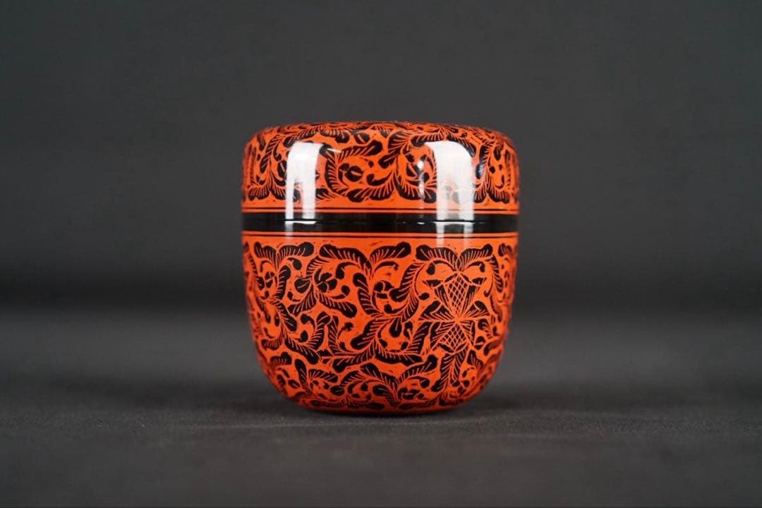 坂本雪斎 作 讃岐漆器 キンマ 中棗 共箱 茶道具