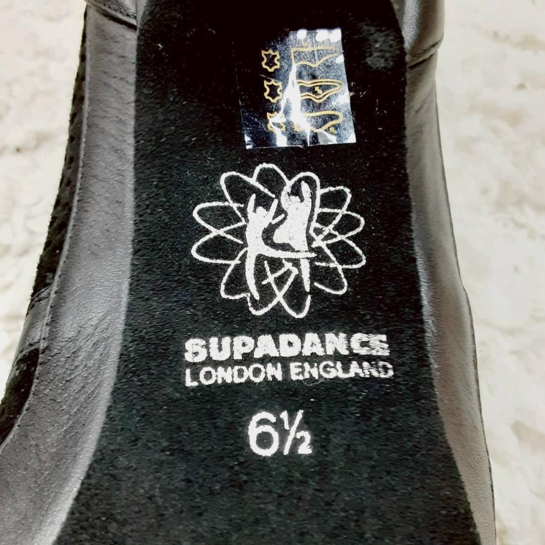 美品23.5㎝◎SUPADANCE 社交ダンスシューズ 黒 メッシュ 保存袋付き