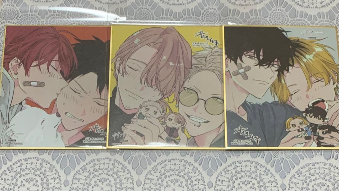 ギヴン展 ENCORE 入場特典 書き下ろしミニ色紙 3種