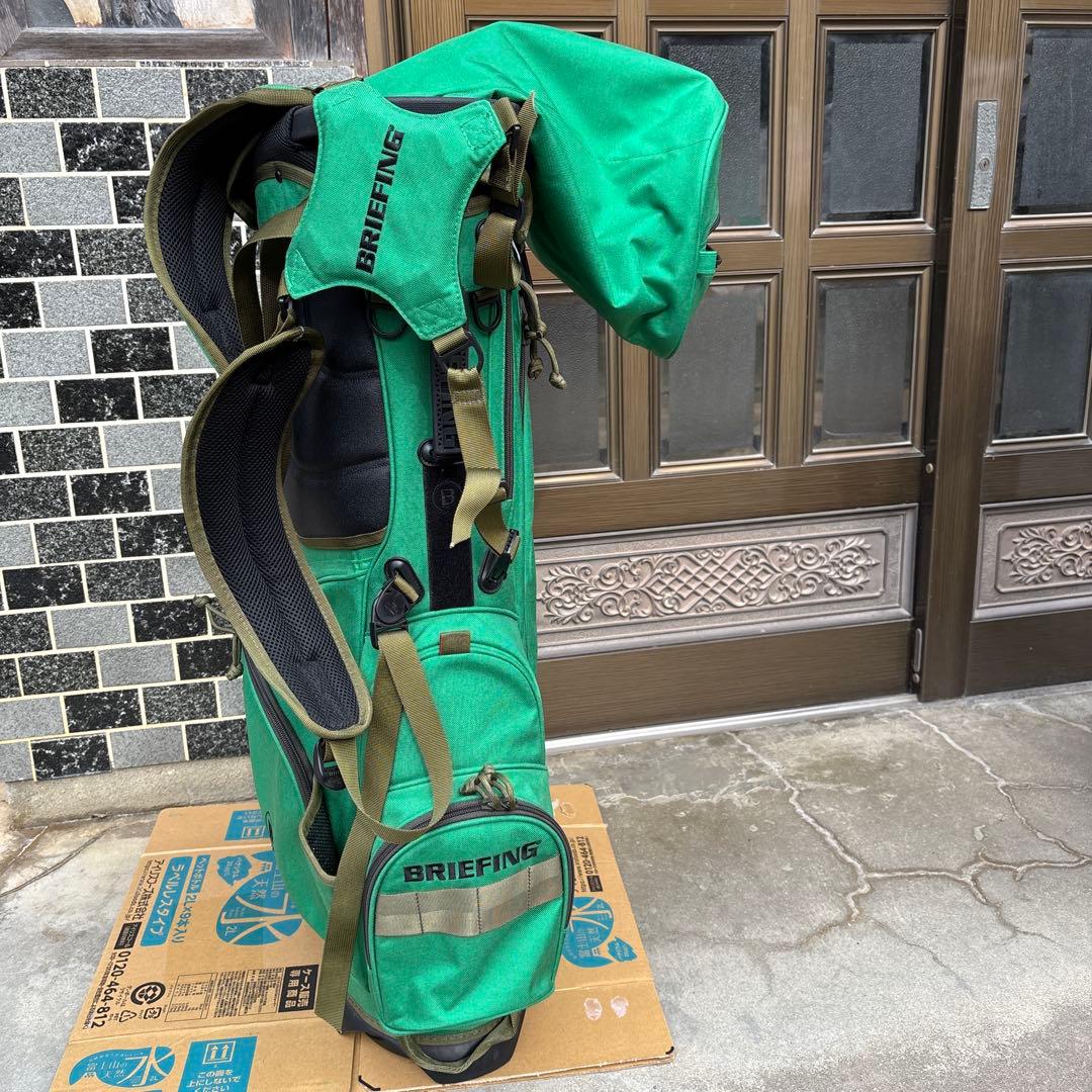 限定100個のBRIEFING グリーンキャディバッグ 箱付き