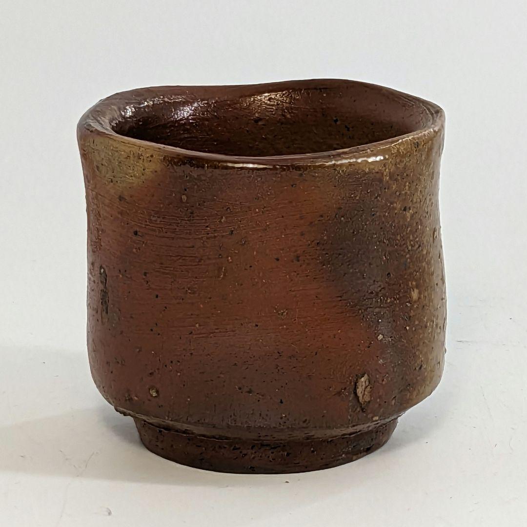 岡山県重要無形文化財 四代目松田華山 備前焼 酒呑 共箱 ぐい呑 酒器 酒杯