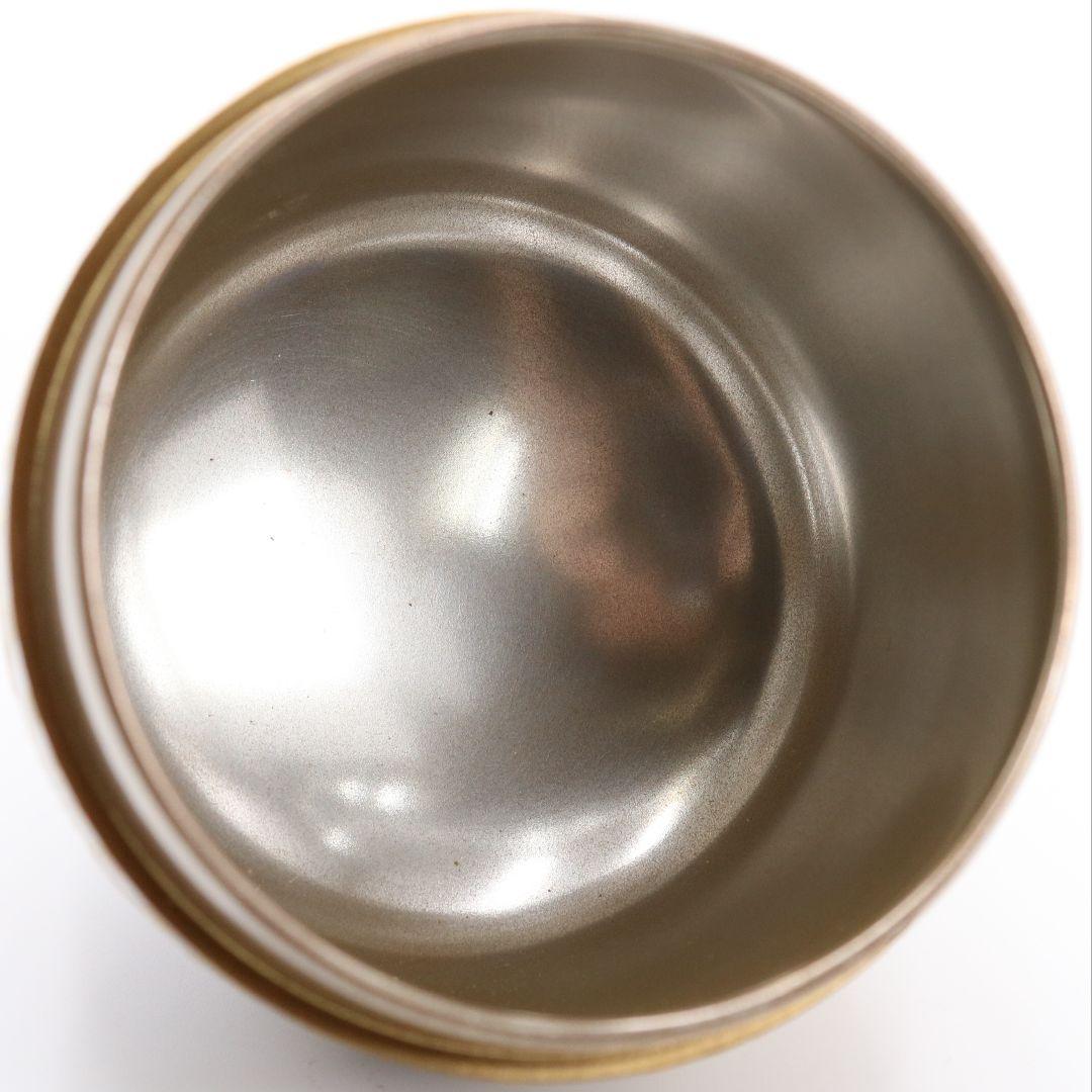 呉藤童甫作 菊蒔絵溜大棗 内銀溜塗 金蒔絵 茶道具 共箱　M335　NT1