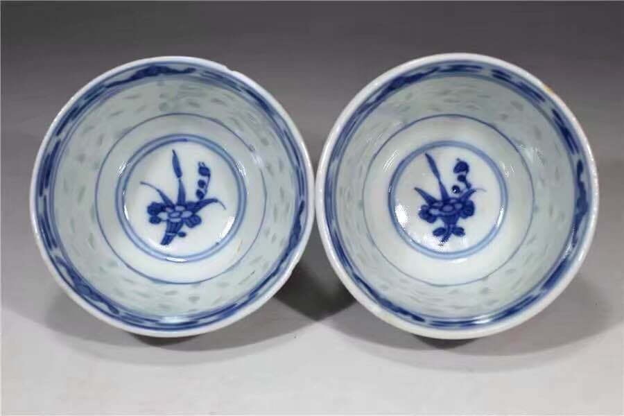 青花 玲瓏盃 茶盃