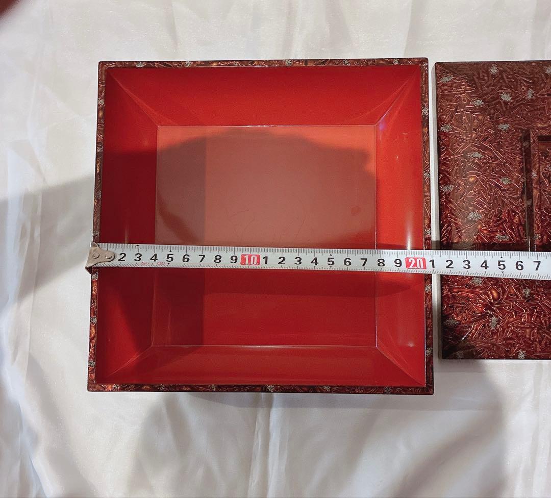 アンティーク品(明治)1段 若狭塗り お重 蓋付き