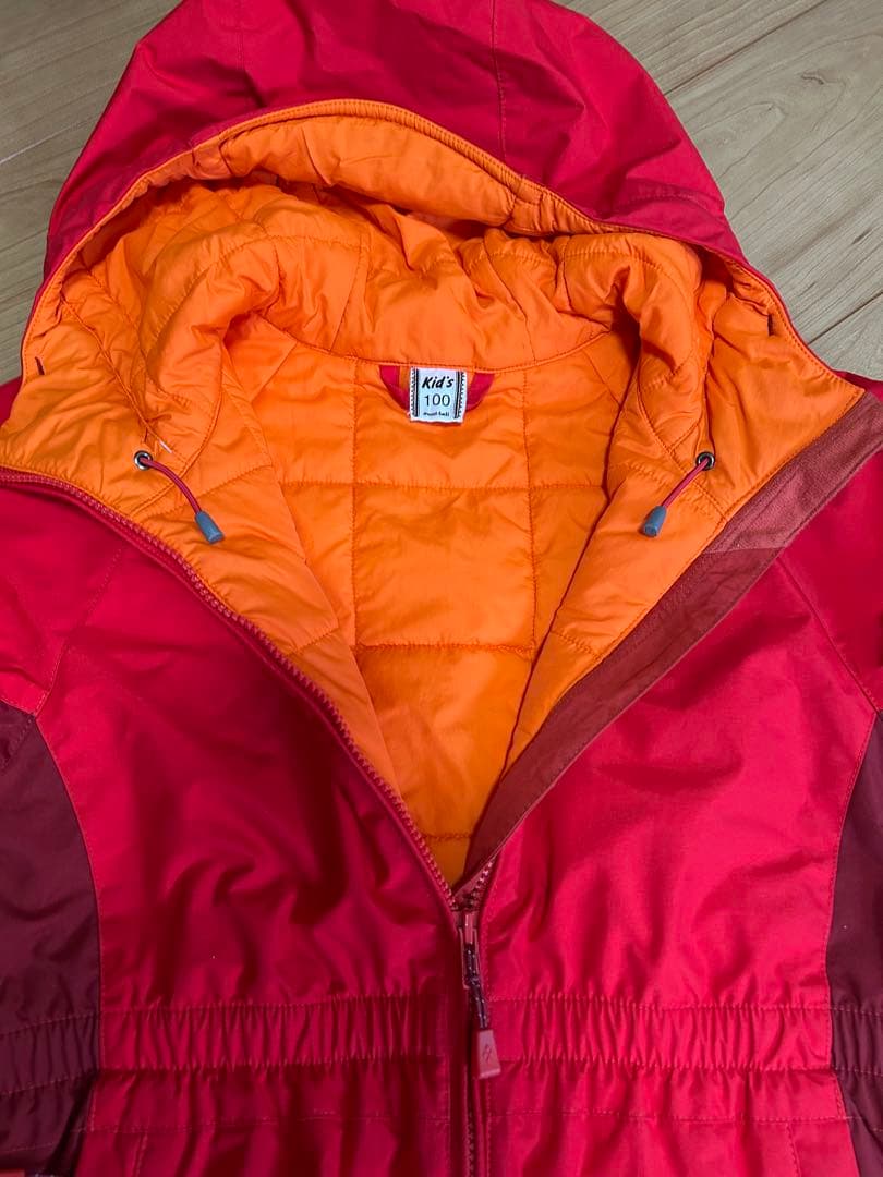 mont-bell スキーウェア レッド つなぎ　100