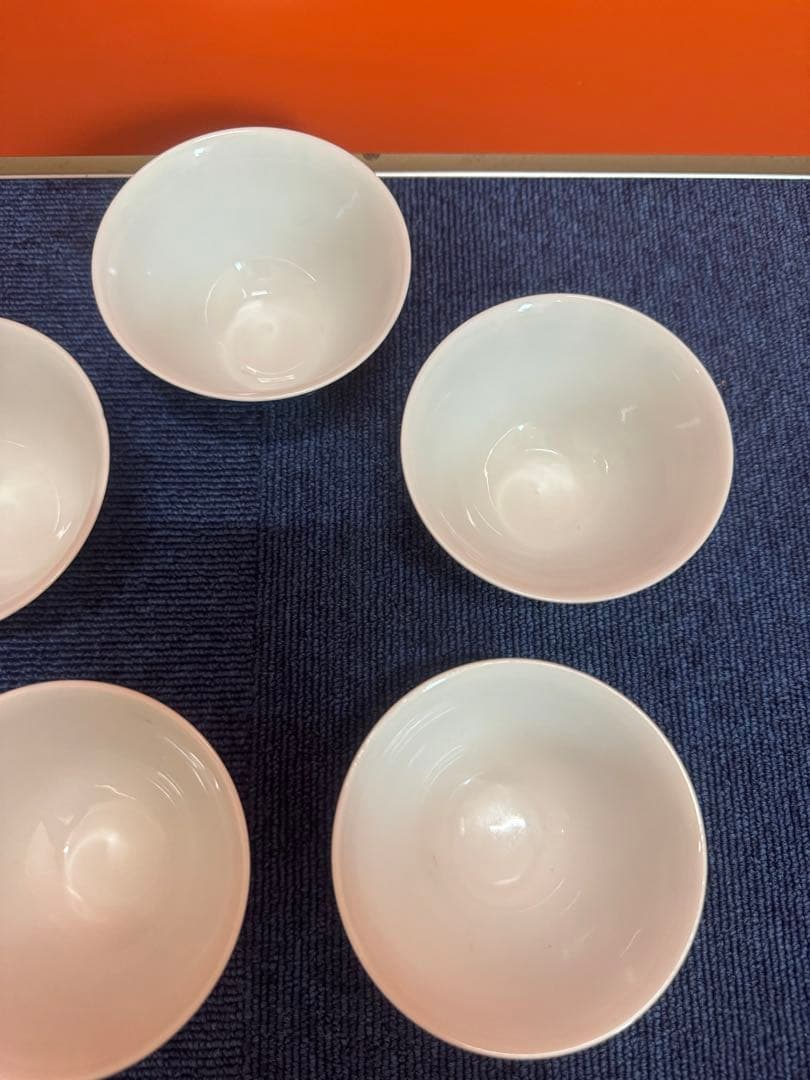 1859  古伊万里　染付青花　大明成化年製銘　湯呑5客　時代物