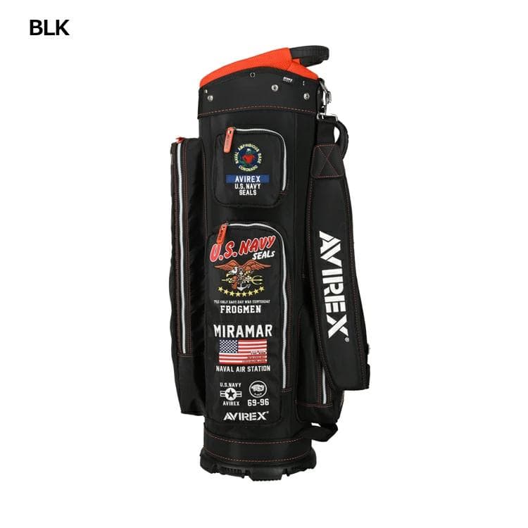 新品 AVIREX アヴィレックスゴルフ キャディバッグ ブラック