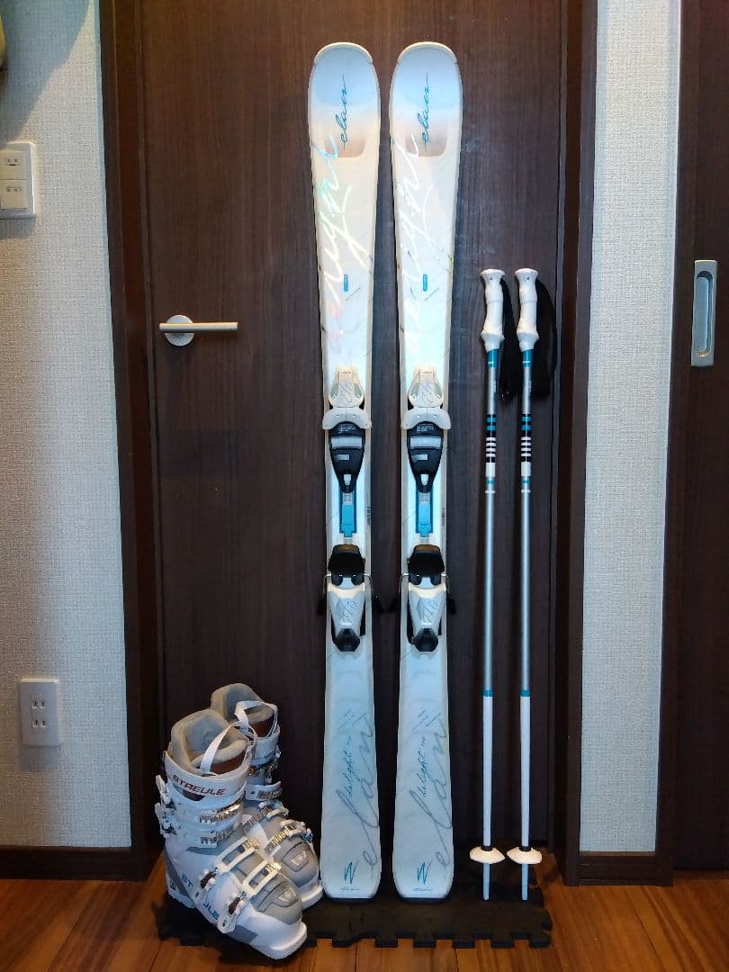 美品/ELAN/学生・レディース用/スキーセット/メンテ・WAX済み✔軽量板